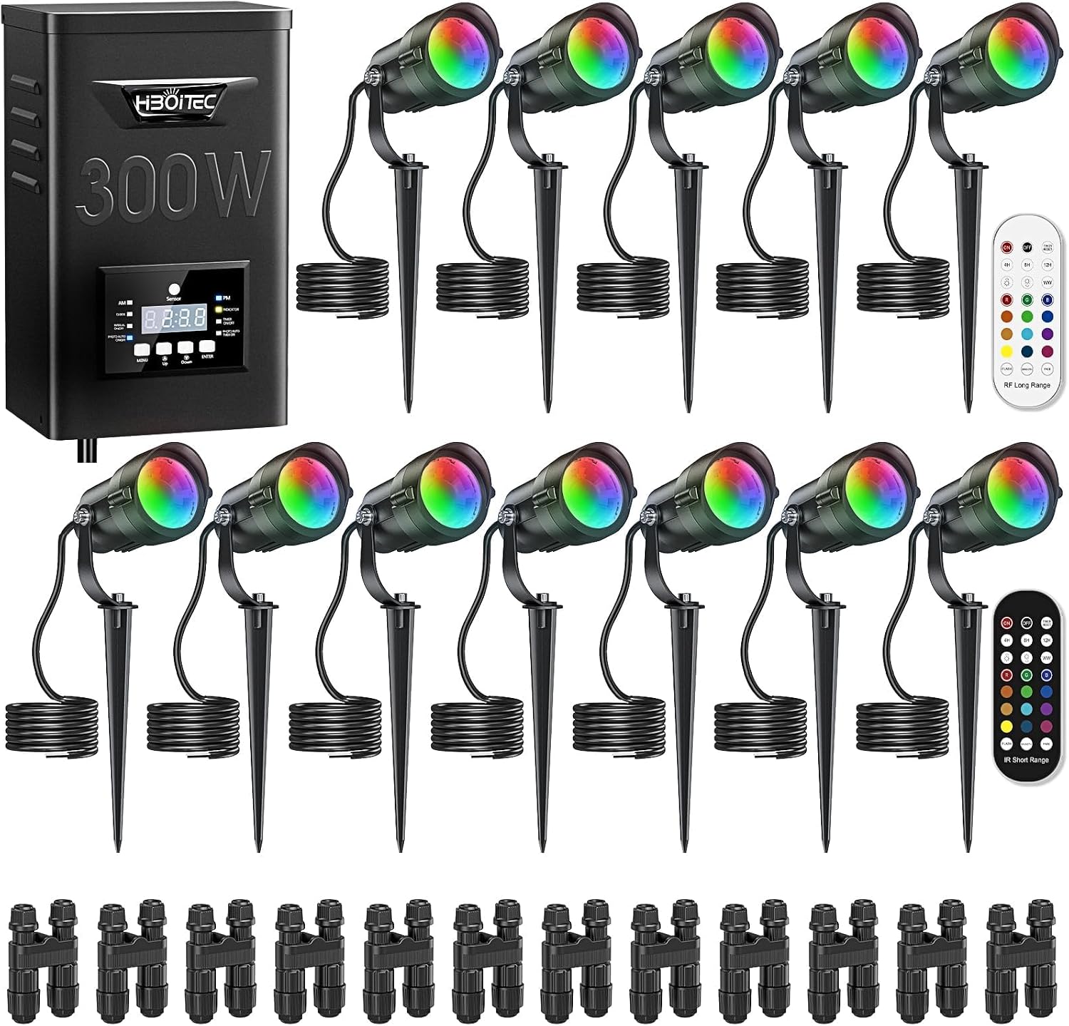 Outdoor Lighting Kits Low Voltage - HIBOITEC 12W RGBCWWW Peyzaj Aydınlatma Kiti,