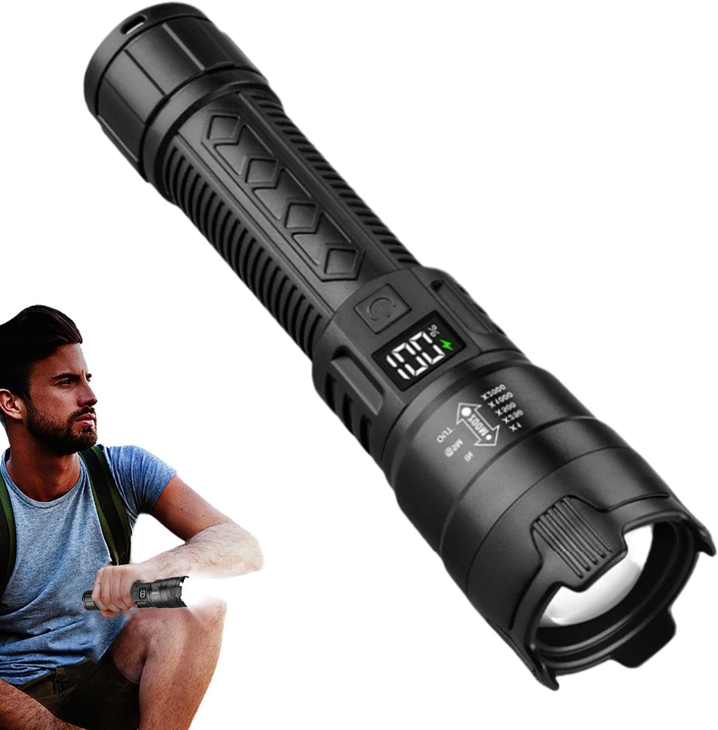 Outdoor Lighting Nearby - Taktik LED El Feneri 2000LM USB