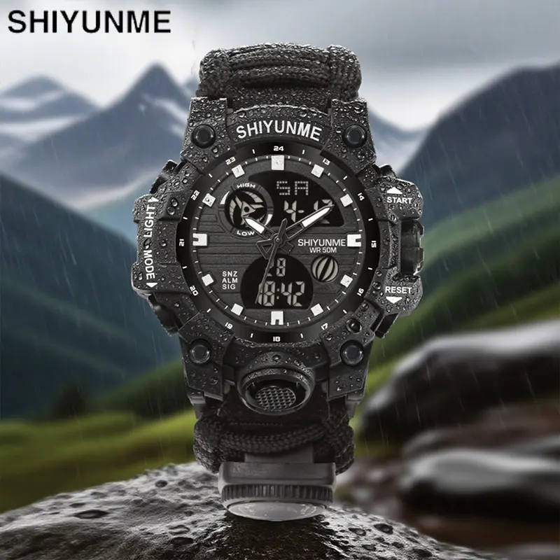 Outdoor Lighting Timer - SHIYUNME erkek G Tarzı Askeri Saat
