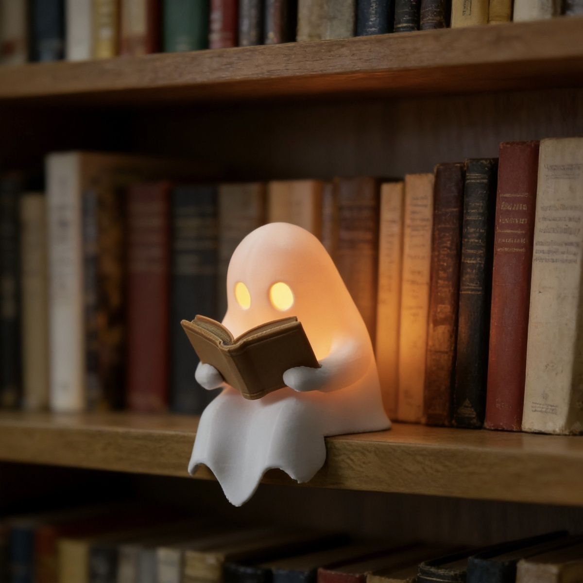 Outdoor Lighting Halloween - Sevimli Okuyan Hayalet Led Gece Lambası