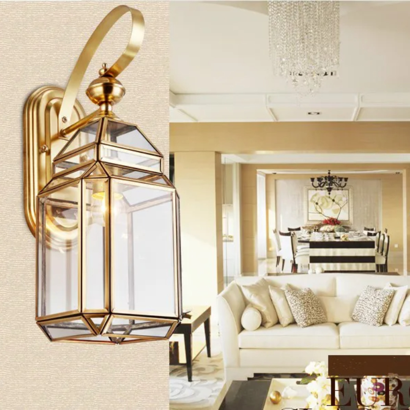 Outdoor Lighting Brass - Modern Bronz Duvar Lambası D17cm Açık