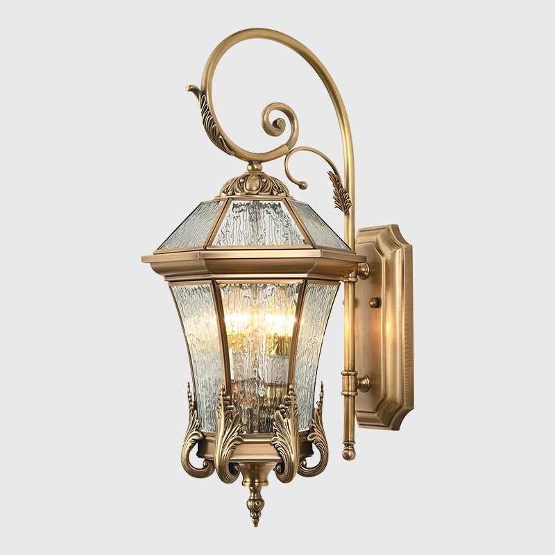 Outdoor Lighting Brass - Modern Pirinç Kırsal Duvar Lambası Retro