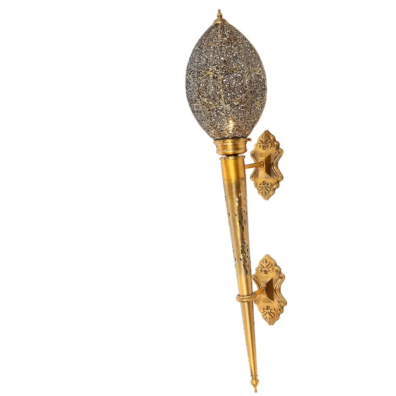 Outdoor Lighting Brass - Dekoratif Duvar Lambaları, Altın Rengi, Antik