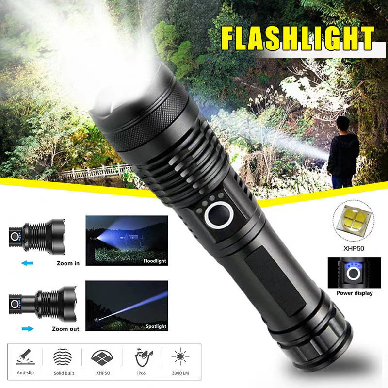 Outdoor Lighting Nearby - Yüksek Güçlü XHP70 Led El Feneri