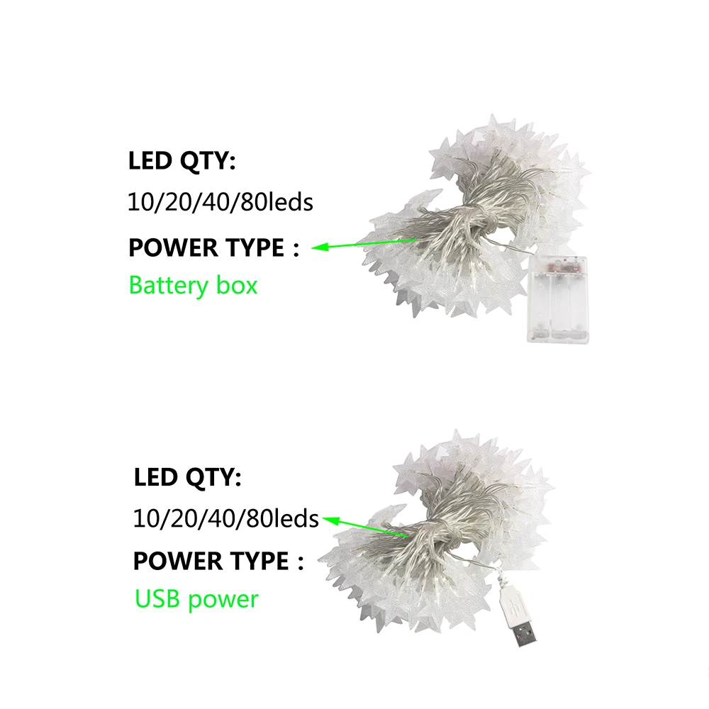 LED Yıldız Dize Işıklar USB/Pi - Outdoor Lighting Battery Operated incelemesi ve fiyatı