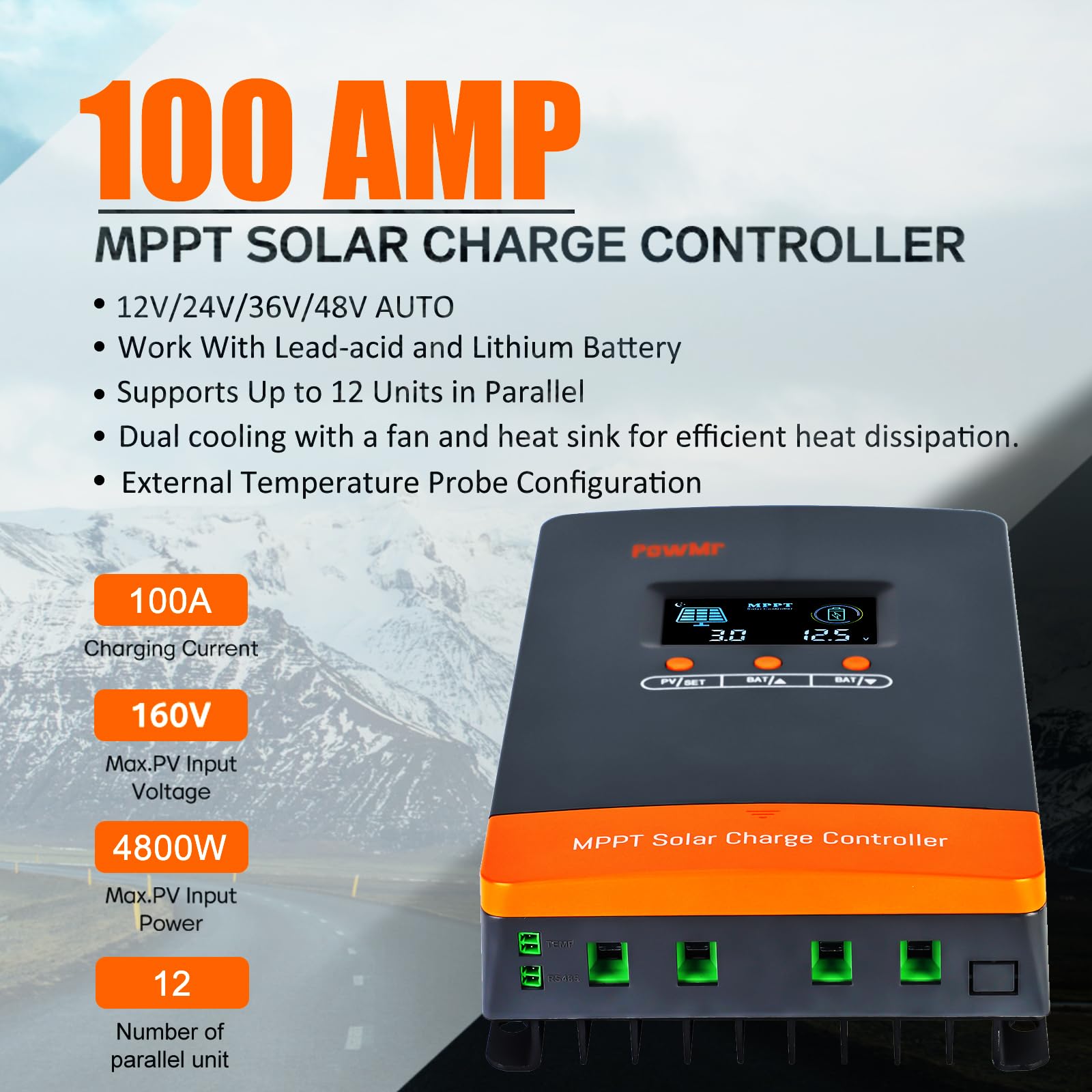 PowMr 100A MPPT Solar Şarj Kon - Outdoor Lighting Warehouse incelemesi ve fiyatı