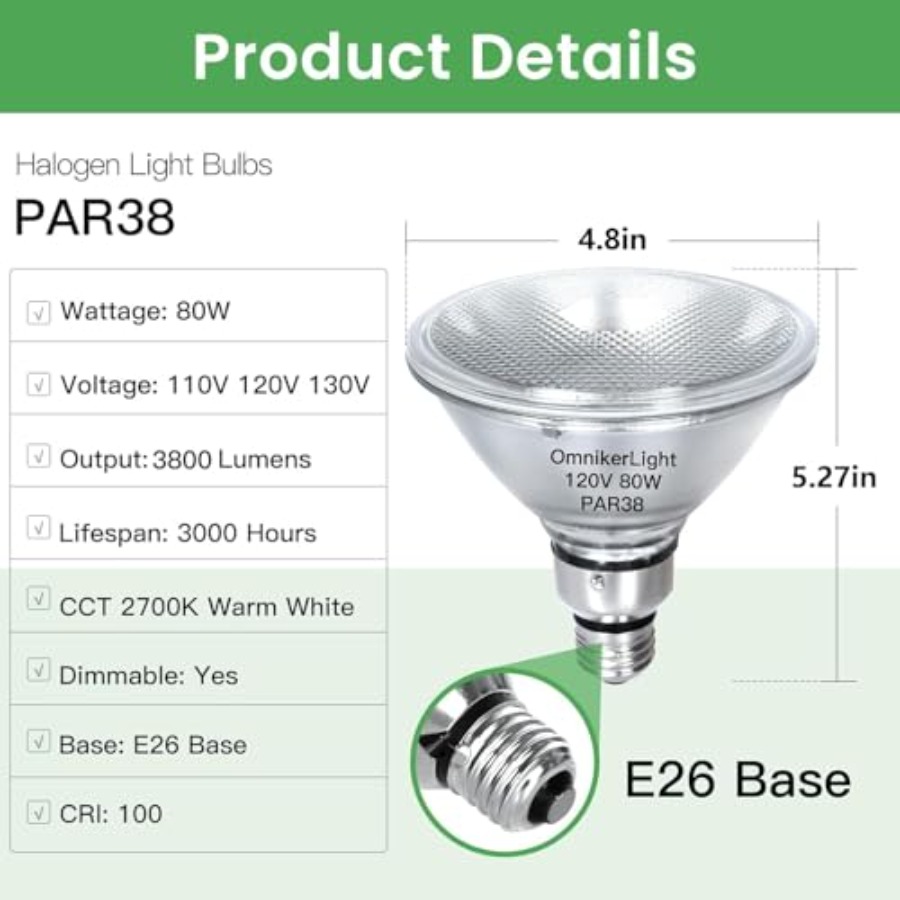 PAR38 Projektör Ampulleri, 80W - Outdoor Lighting Bulbs incelemesi ve fiyatı